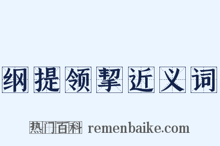 纲提领挈近义词是什么意思的图片